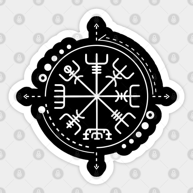 Vegvisir | Norse Pagan Symbol Sticker by CelestialStudio